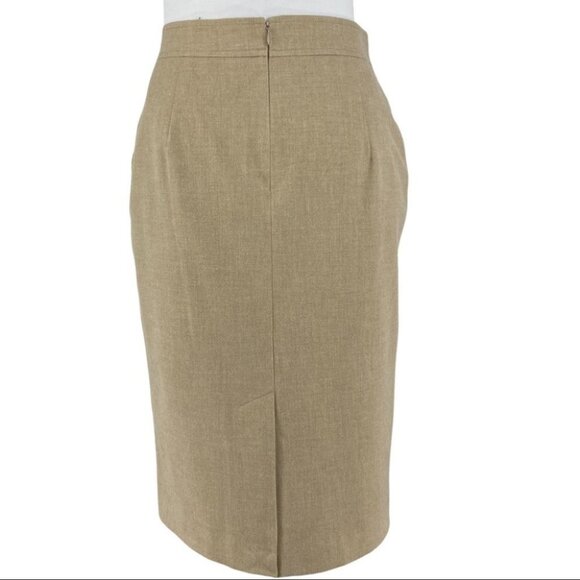 Calvin Klein Women's NWT Tan Minimalist Business Career Pencil Skirt 2/W28 - Picture 4 of 9